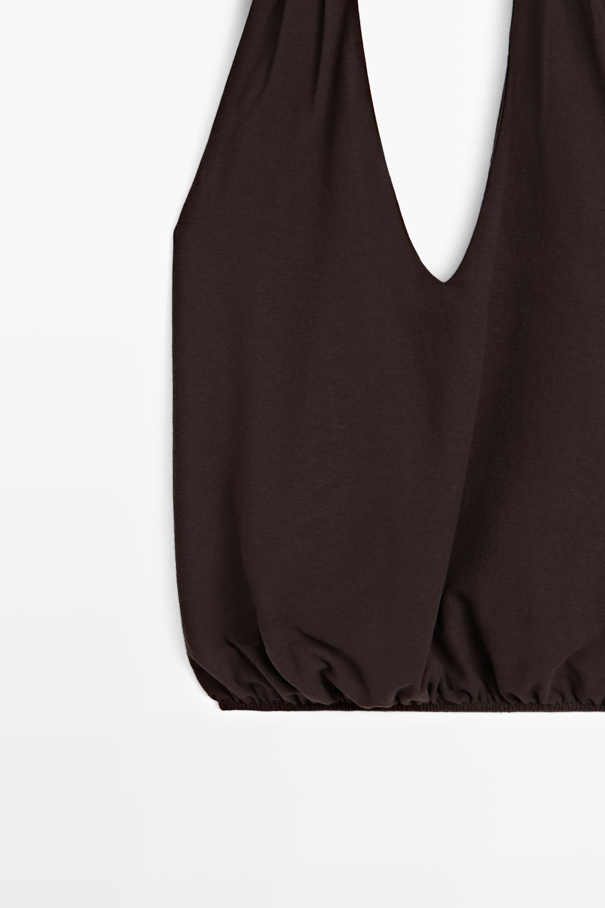 Top encolure américaine bas élastique coton
